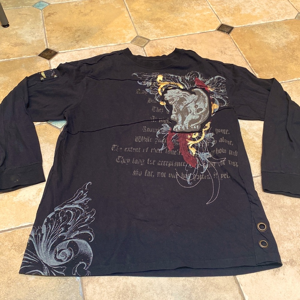 Cotton Long Sleeve Goth Gargoyle Pullover